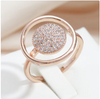 Justerbar 18K rosaguldbelagt zirkonia-ring